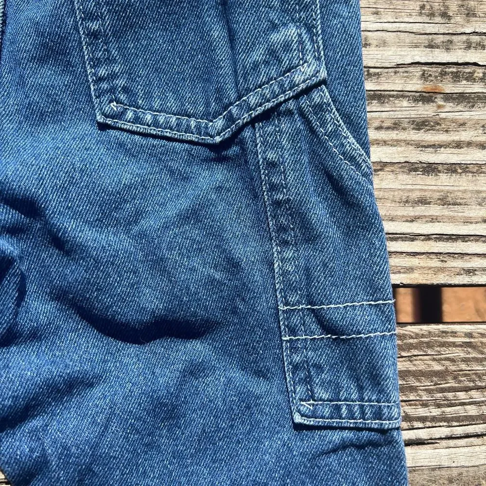 Vintage 90s Carters John Lennon Denim Overalls 9M Unisex Baby Carpenter Cotton